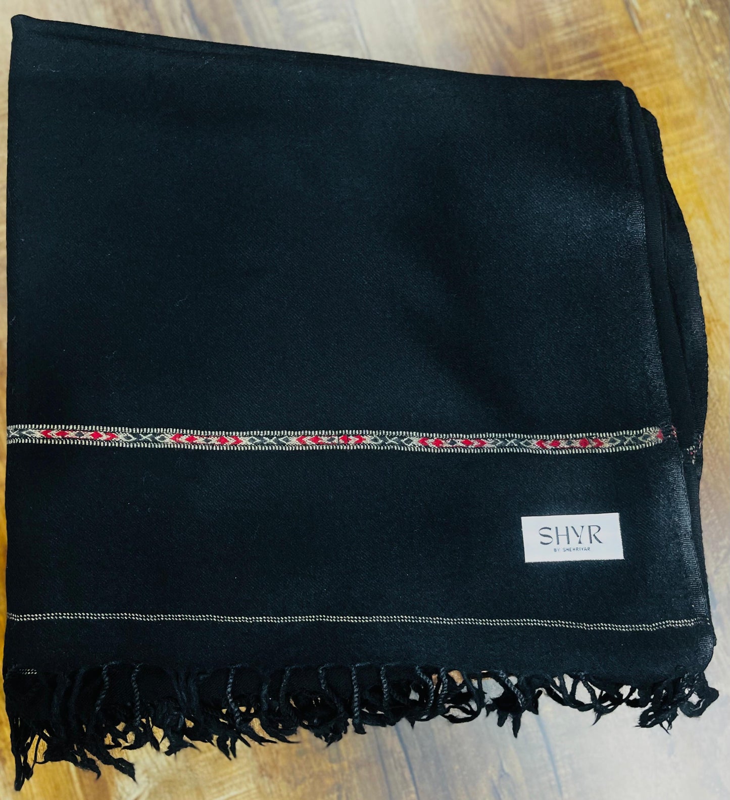 Swati Woolen Shawl - Black